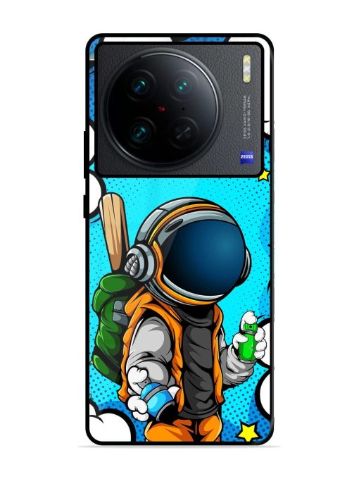 Space Graffiti Artist Glossy Soft Edge Case for Vivo X90 Pro Chachhi