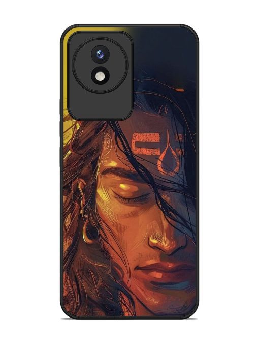 Tranquil Shiva Glossy Soft Edge Case for Vivo Y02 Chachhi