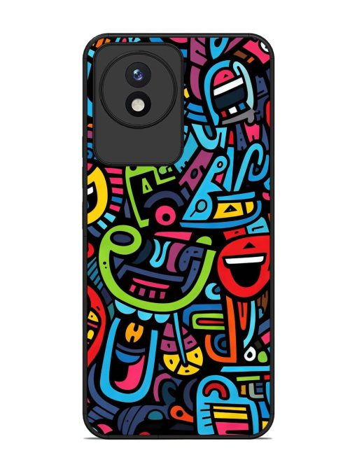 Doodlephoria Glossy Soft Edge Case for Vivo Y02 Chachhi