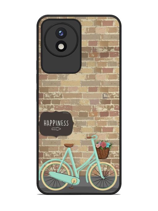 Pedaling Towards Happiness Glossy Soft Edge Case for Vivo Y02 Chachhi