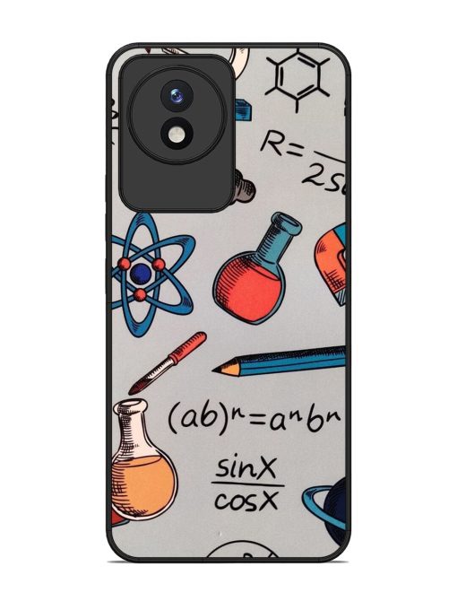 Science Doodle Glossy Soft Edge Case for Vivo Y02 Chachhi