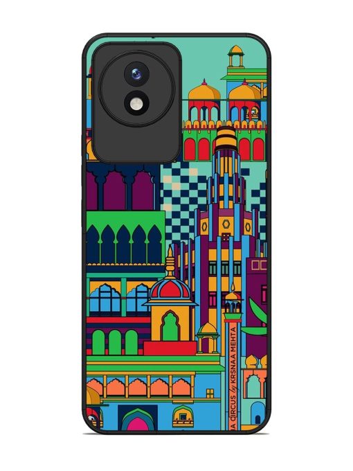 Indian Tapestry Glossy Soft Edge Case for Vivo Y02 Chachhi