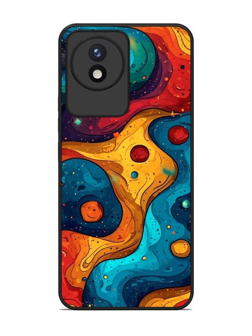 Cosmic Swirl Glossy Soft Edge Case for Vivo Y02 Chachhi