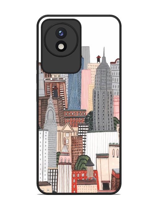 Cityscape Dreams Glossy Soft Edge Case for Vivo Y02 Chachhi