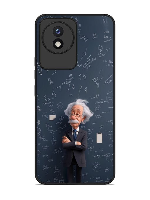 Albert Einstein Glossy Soft Edge Case for Vivo Y02 Chachhi