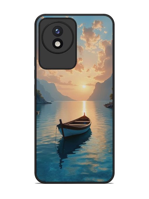 Serene Sunset Glossy Soft Edge Case for Vivo Y02 Chachhi