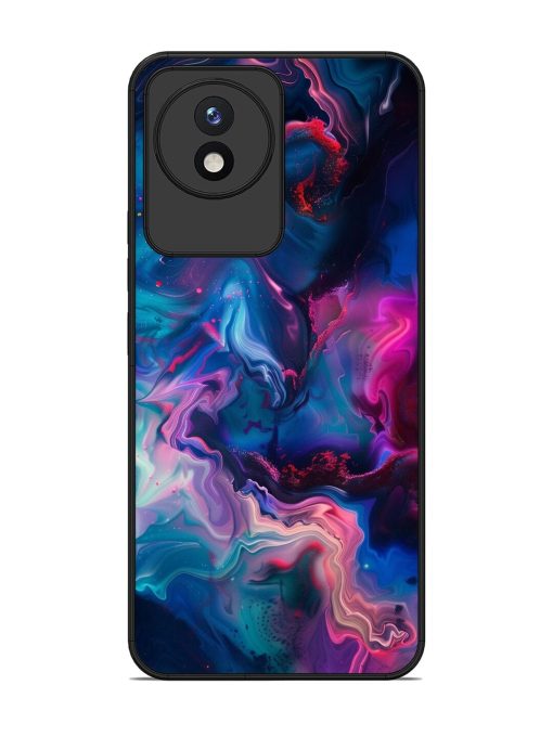 Cosmic Swirl Glossy Soft Edge Case for Vivo Y02 Chachhi