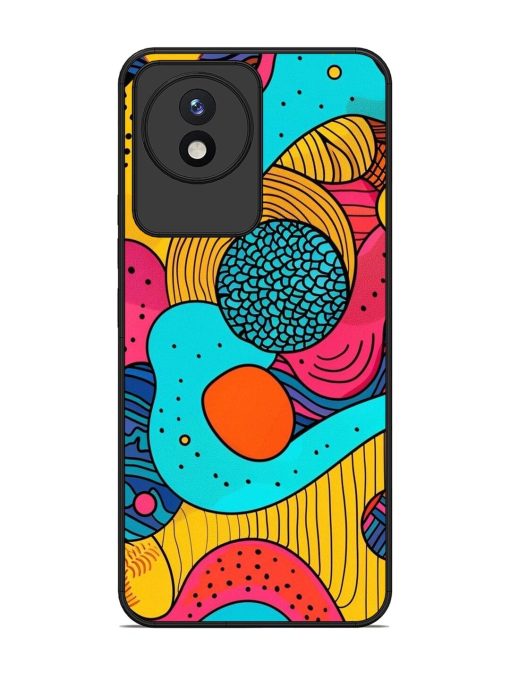 Psychedelic Patterns Glossy Soft Edge Case for Vivo Y02 Chachhi