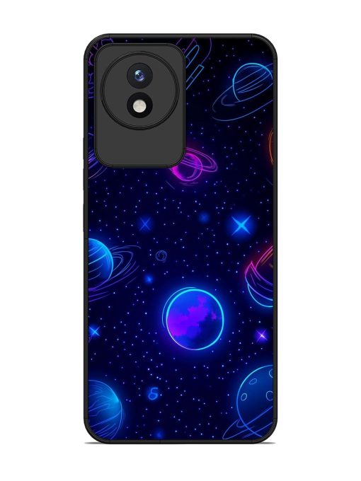 Neon Cosmos Glossy Soft Edge Case for Vivo Y02 Chachhi