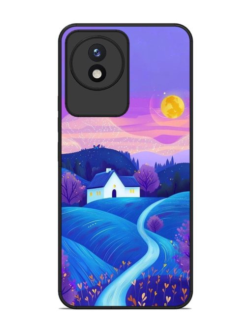 Moonlit Meadow Glossy Soft Edge Case for Vivo Y02 Chachhi