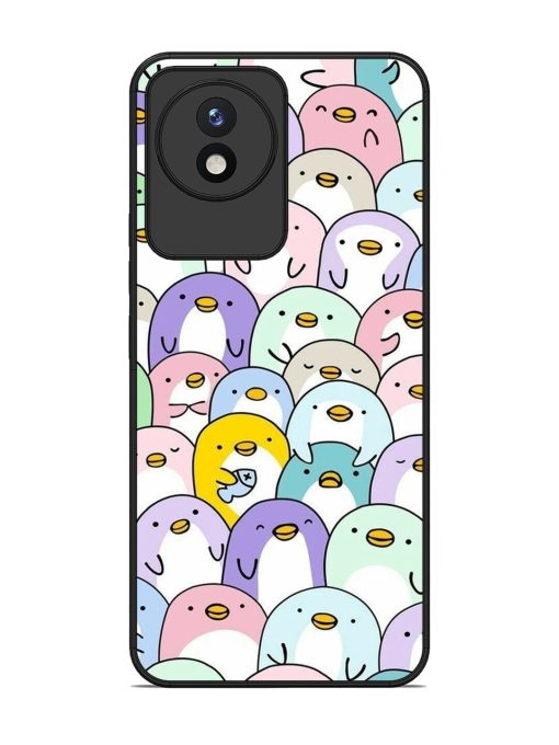 Penguin Party Glossy Soft Edge Case for Vivo Y02 Chachhi