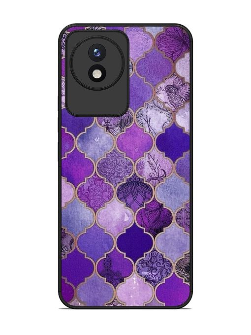 Purple Mosaic Magic Glossy Soft Edge Case for Vivo Y02 Chachhi