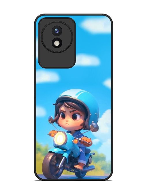 Little Rider Glossy Soft Edge Case for Vivo Y02 Chachhi