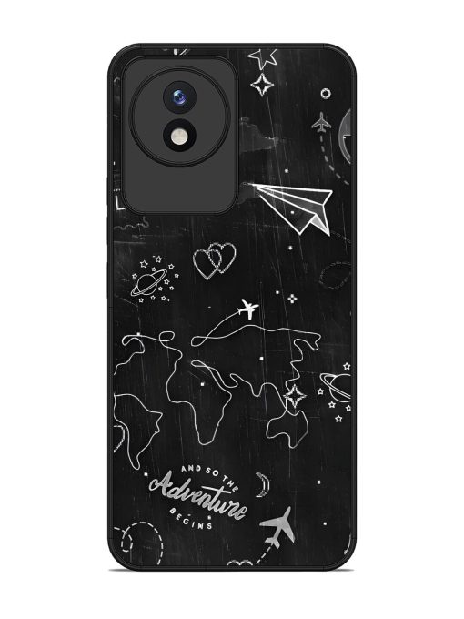 Wanderlust Sketchbook Glossy Soft Edge Case for Vivo Y02 Chachhi