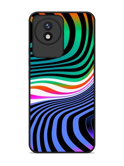 Psychedelic Waves Glossy Soft Edge Case for Vivo Y02 Chachhi