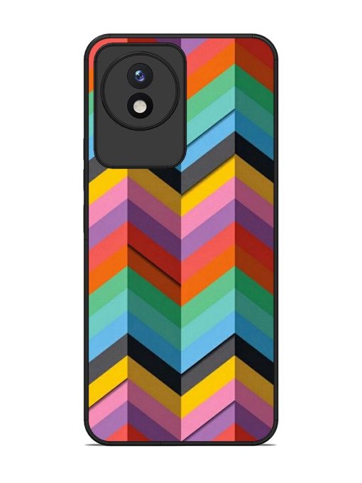 Colorful Zigzag Glossy Soft Edge Case for Vivo Y02 Chachhi