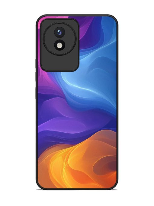 Cosmic Currents Glossy Soft Edge Case for Vivo Y02 Chachhi