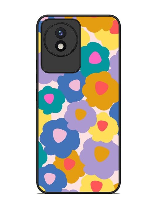 Flower Power Glossy Soft Edge Case for Vivo Y02 Chachhi