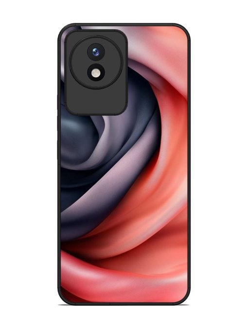 Swirling Silk Glossy Soft Edge Case for Vivo Y02 Chachhi