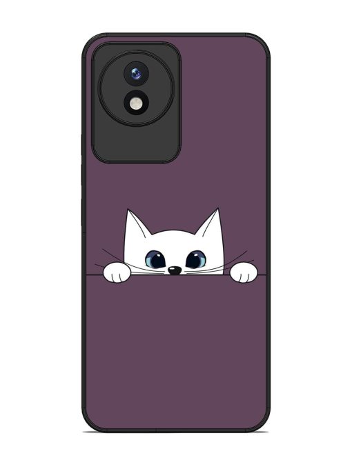 Peek-A-Boo Kitty Glossy Soft Edge Case for Vivo Y02 Chachhi