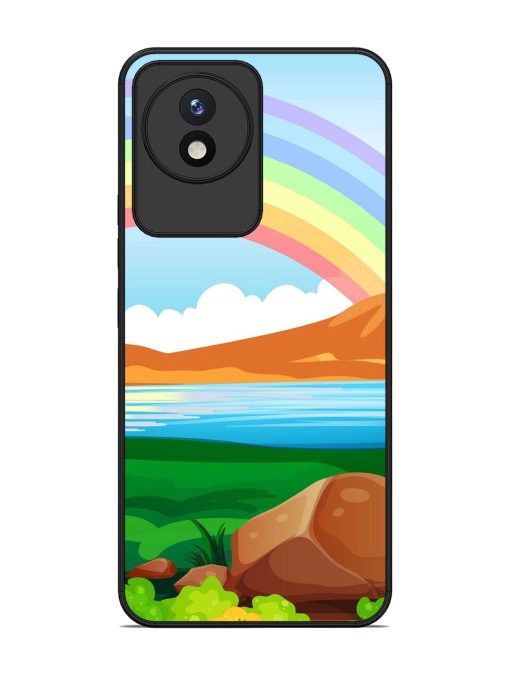 Rainbow Over The Lake Glossy Soft Edge Case for Vivo Y02 Chachhi