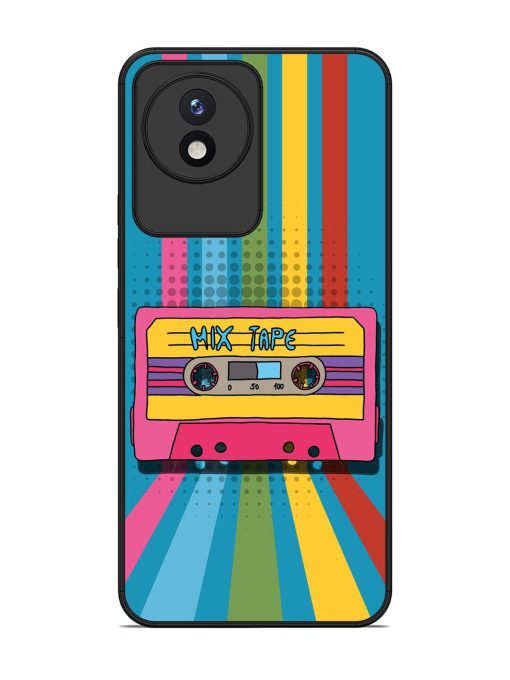 Retro Cassette Tapes Glossy Soft Edge Case for Vivo Y02 Chachhi