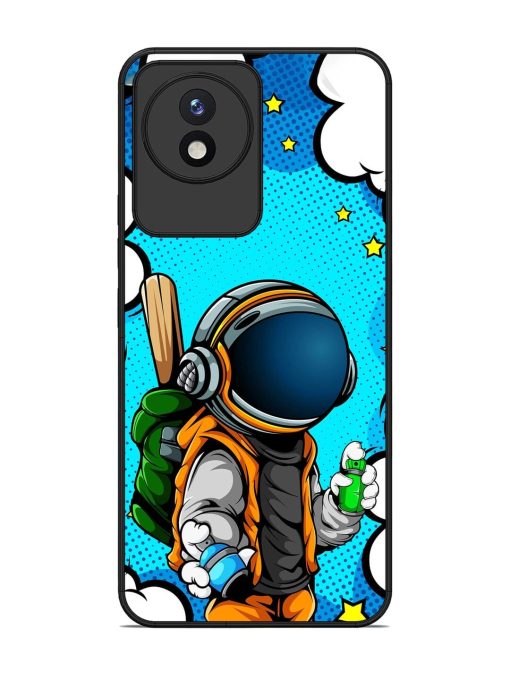 Space Graffiti Artist Glossy Soft Edge Case for Vivo Y02 Chachhi