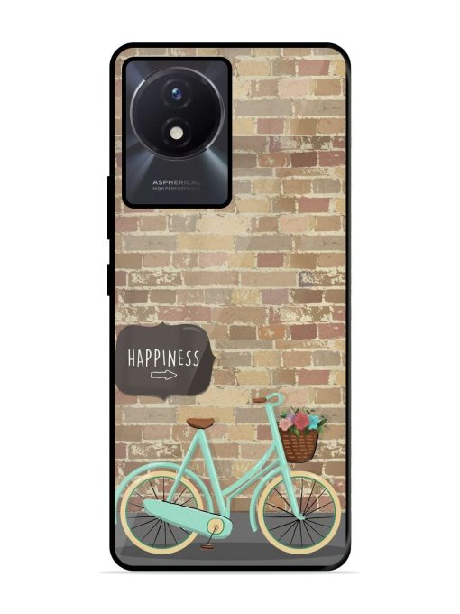 Pedaling Towards Happiness Glossy Soft Edge Case for Vivo Y02T Chachhi