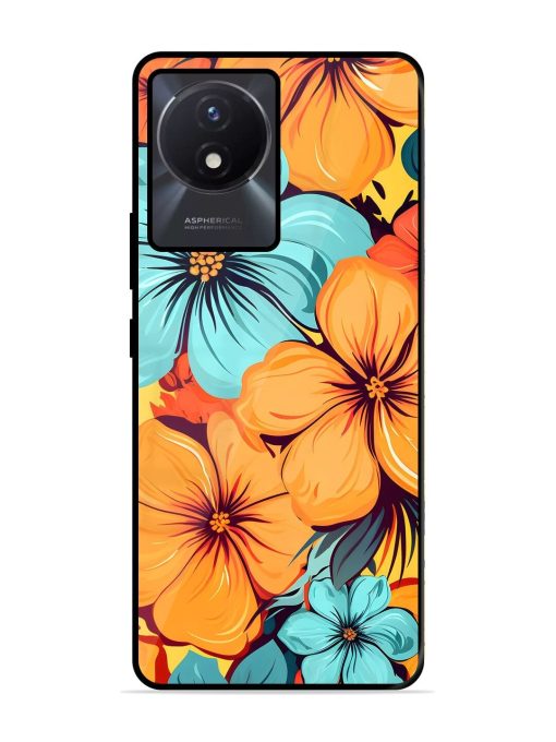 Tropical Bloom Glossy Soft Edge Case for Vivo Y02T Chachhi