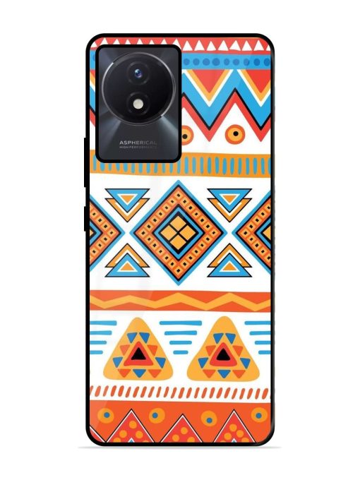 Vibrant Tribal Pattern Glossy Soft Edge Case for Vivo Y02T Chachhi