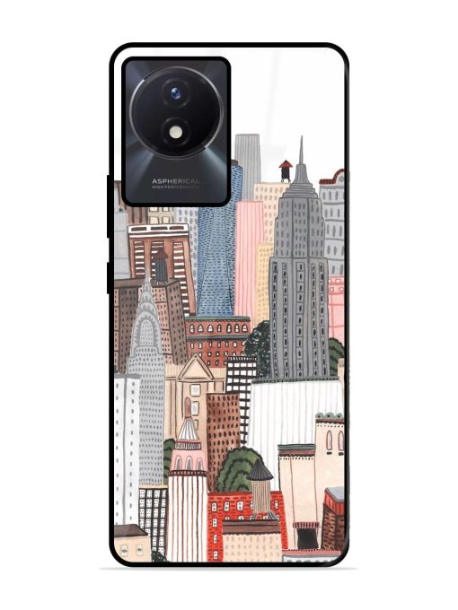 Cityscape Dreams Glossy Soft Edge Case for Vivo Y02T Chachhi