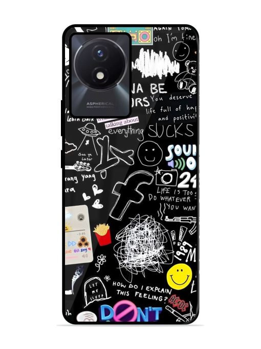 Doodle Diary Glossy Soft Edge Case for Vivo Y02T Chachhi