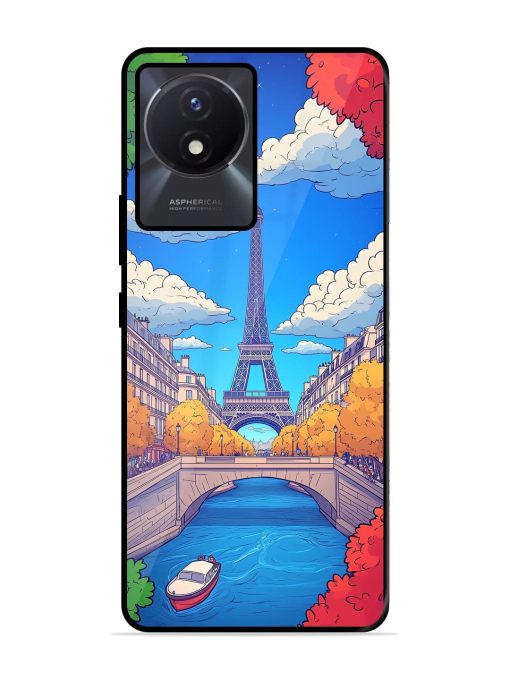 Parisian Panorama Glossy Soft Edge Case for Vivo Y02T Chachhi