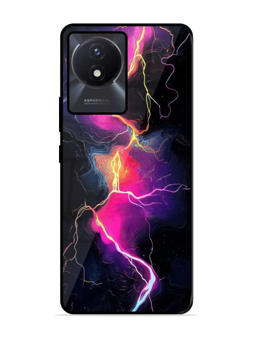 Electric Dreams Glossy Soft Edge Case for Vivo Y02T Chachhi