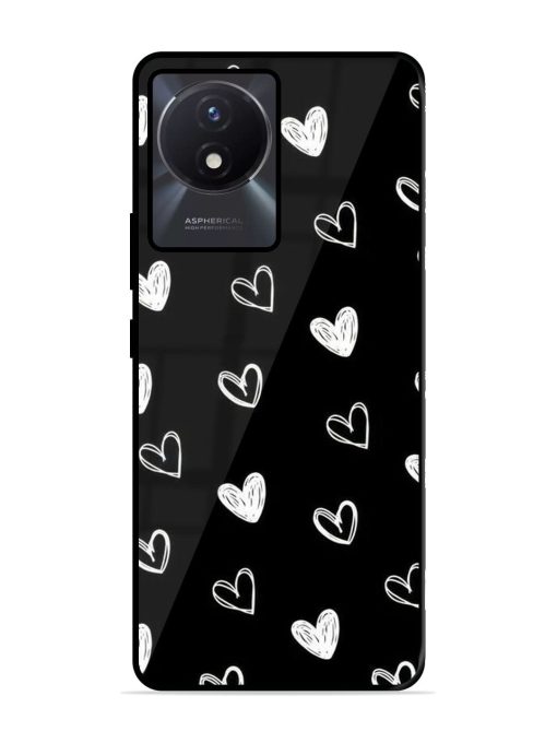 Scattered Hearts Glossy Soft Edge Case for Vivo Y02T Chachhi