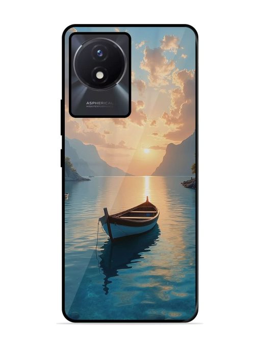 Serene Sunset Glossy Soft Edge Case for Vivo Y02T Chachhi