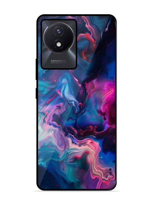 Cosmic Swirl Glossy Soft Edge Case for Vivo Y02T Chachhi