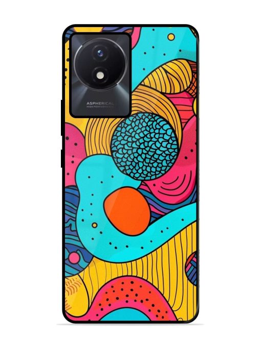 Psychedelic Patterns Glossy Soft Edge Case for Vivo Y02T Chachhi