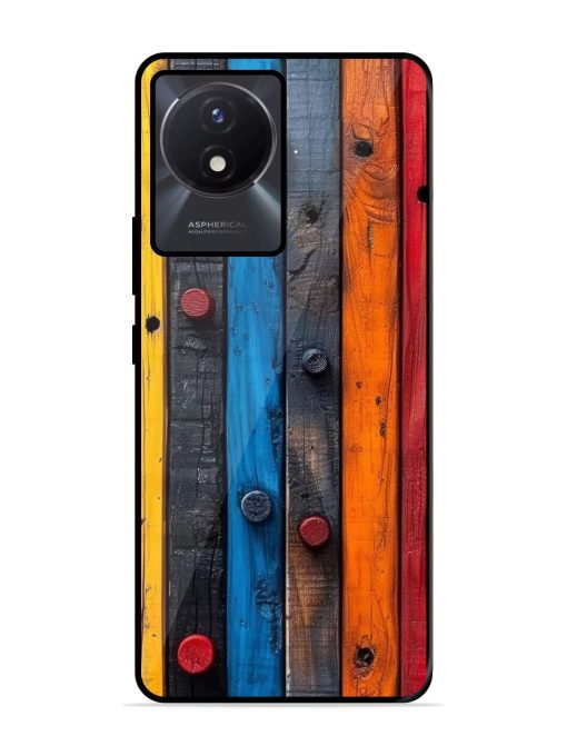 Rainbow Plank Glossy Soft Edge Case for Vivo Y02T Chachhi