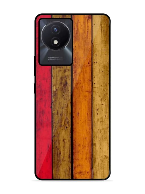 Colorful Woodgrain Glossy Soft Edge Case for Vivo Y02T Chachhi