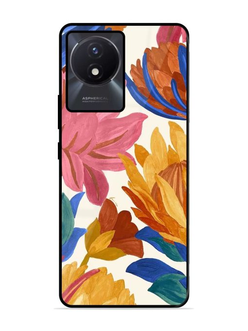 Blooming Tapestry Glossy Soft Edge Case for Vivo Y02T Chachhi