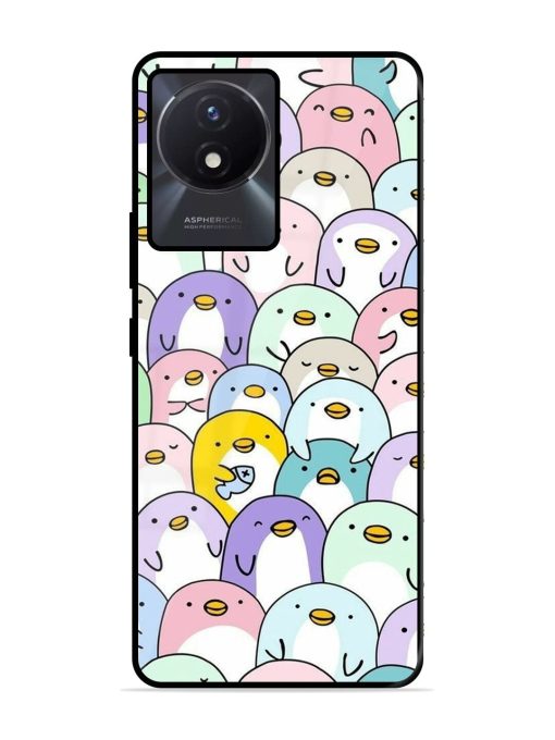 Penguin Party Glossy Soft Edge Case for Vivo Y02T Chachhi