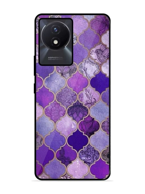 Purple Mosaic Magic Glossy Soft Edge Case for Vivo Y02T Chachhi