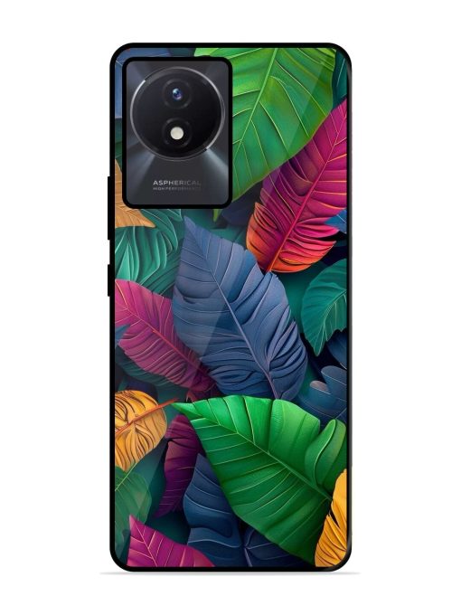 Tropical Tapestry Glossy Soft Edge Case for Vivo Y02T Chachhi