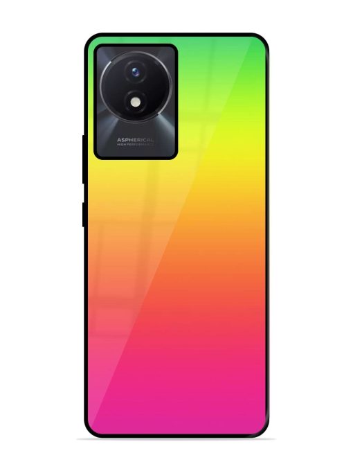 Rainbow Gradient Glossy Soft Edge Case for Vivo Y02T Chachhi