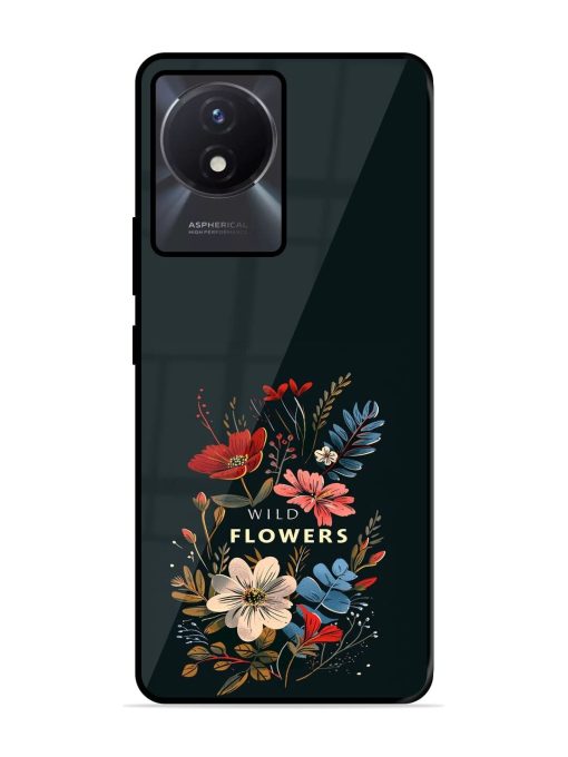 Dark Floral Glossy Soft Edge Case for Vivo Y02T Chachhi