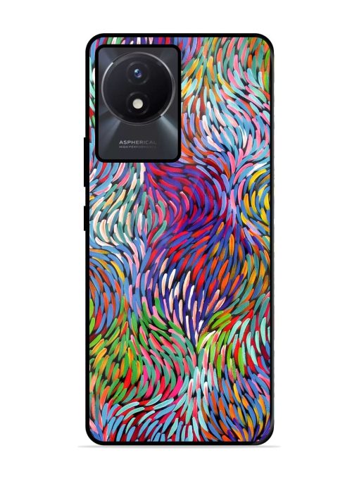 Vibrant Waves Glossy Soft Edge Case for Vivo Y02T Chachhi