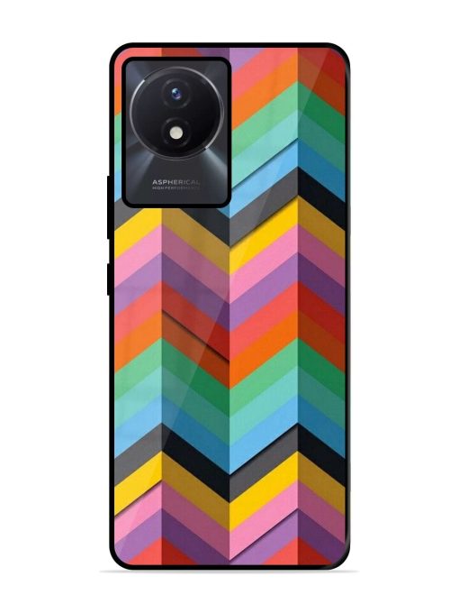 Colorful Zigzag Glossy Soft Edge Case for Vivo Y02T Chachhi