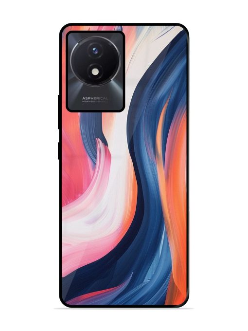 Whirling Hues Glossy Soft Edge Case for Vivo Y02T Chachhi