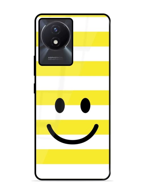 Smiling Stripes Glossy Soft Edge Case for Vivo Y02T Chachhi